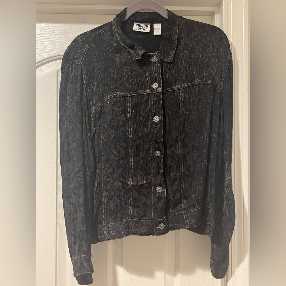 Chico’s Black Jacket Women’s Large Size 2 Vintage